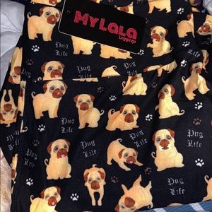 Pug Life Leggings/Yoga Waistband